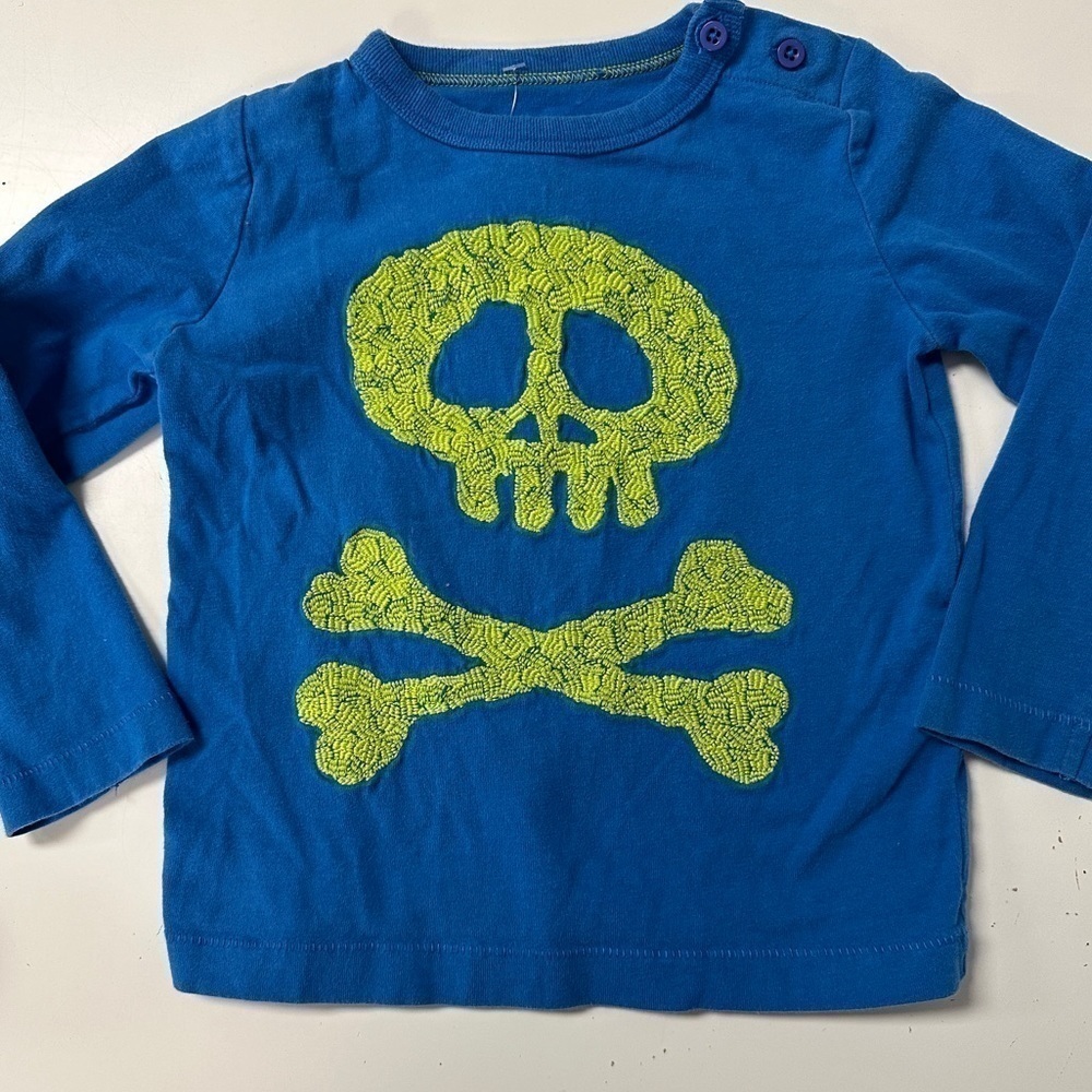 Mini Boden Skull & Crossbones Shirt 18-24m